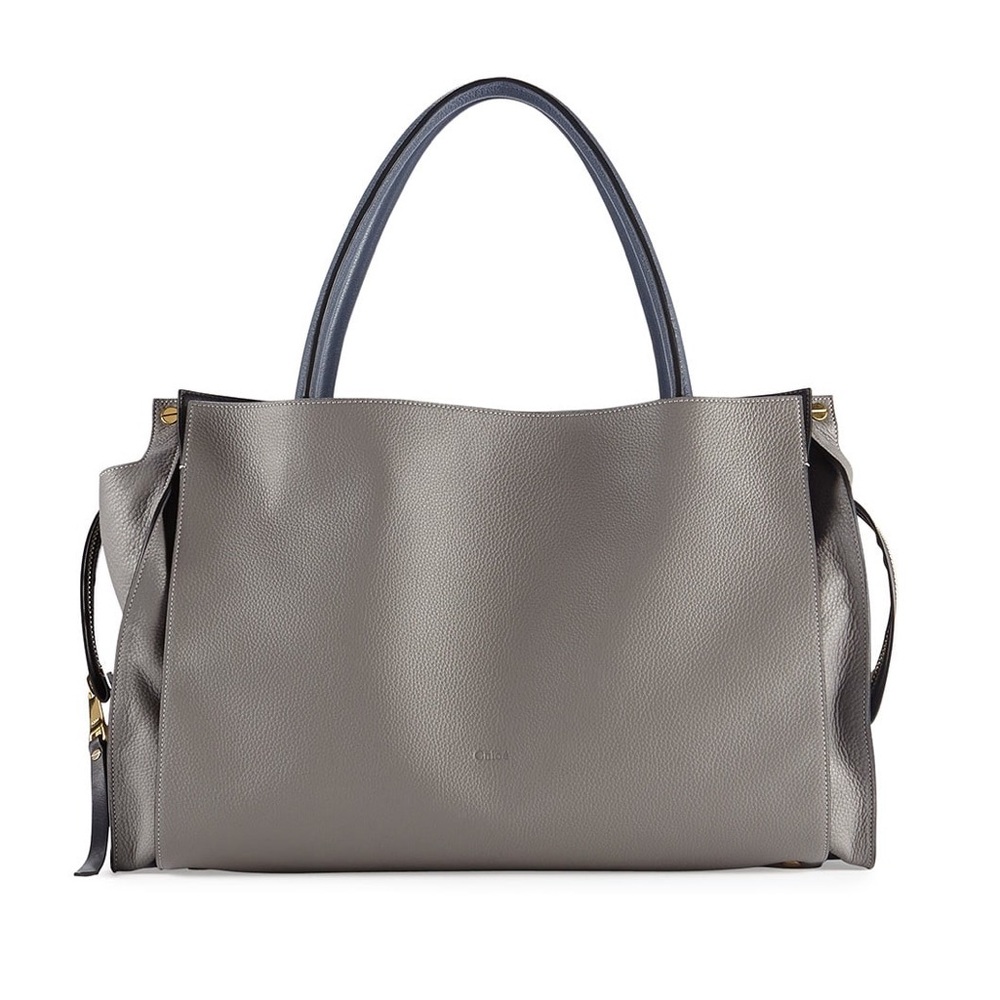 CHLOÉ Large Dree Tote - Pristine Blue-Gray Leather - 2014 Classic - Picture 3 of 6